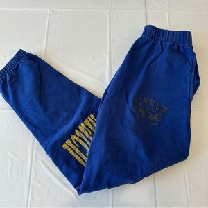 Boys Lie Blue Sweatpants with Gold Detail